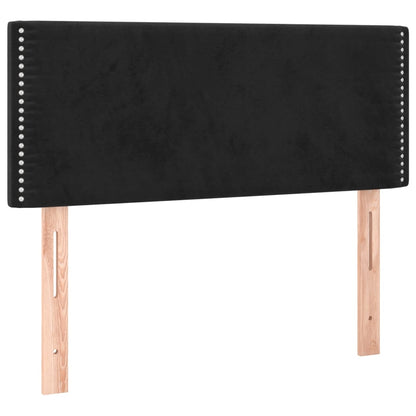 Box Spring Postel S Matrací Černá Samet Černá