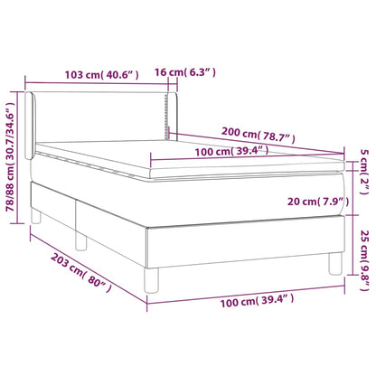 Box Spring Postel S Matrací Černá Samet Černá