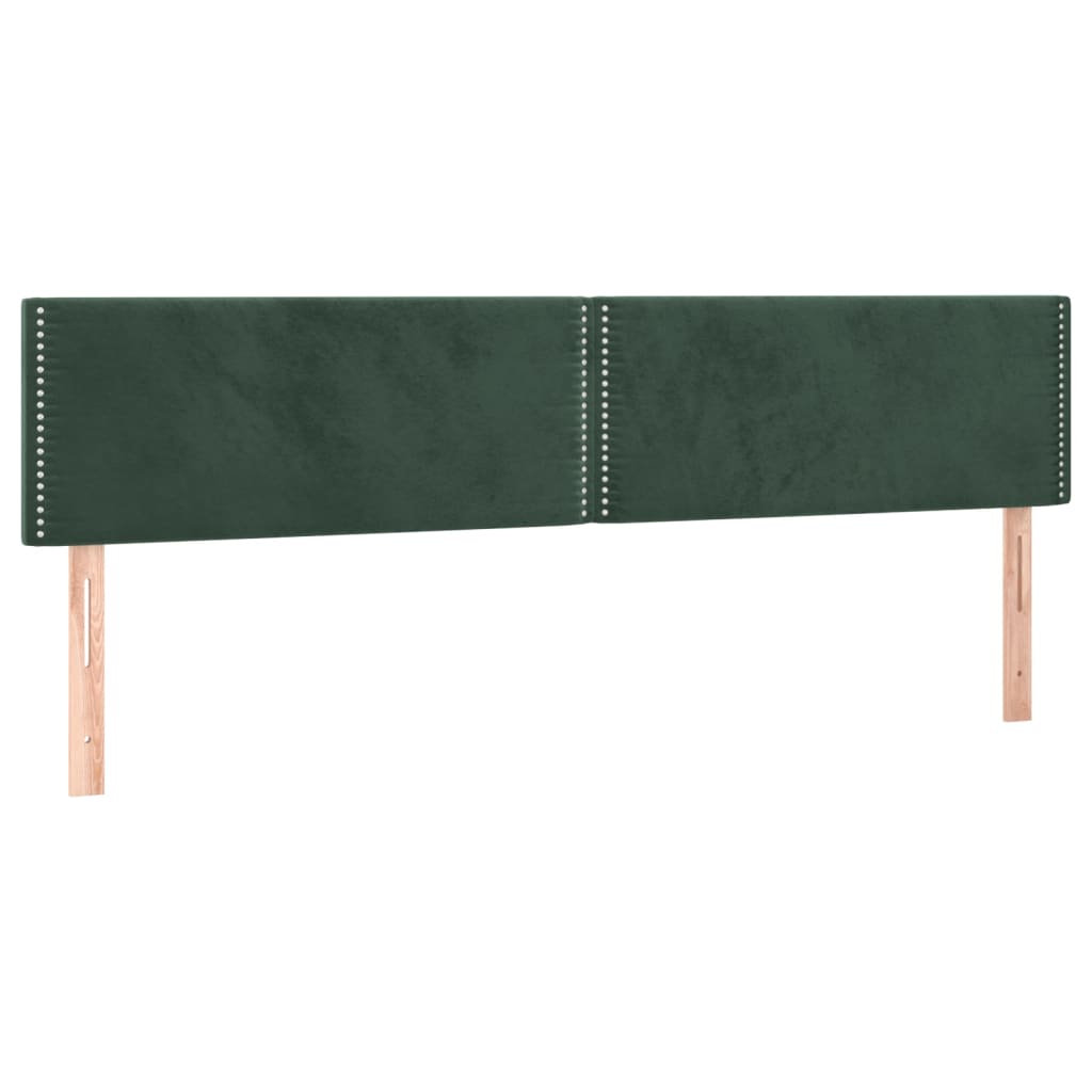 Box Spring Postel S Matrací Samet Tmavě Zelená