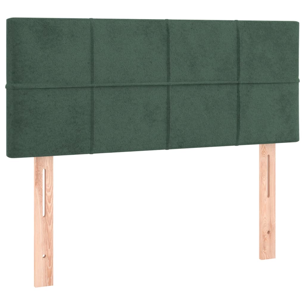Box Spring Postel S Matrací Samet Tmavě Zelená
