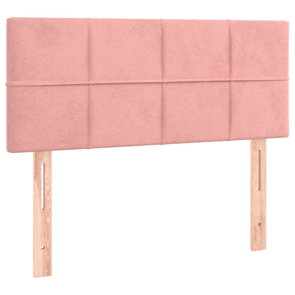 Box Spring Postel S Matrací Samet Růžová