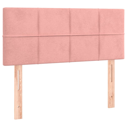 Box Spring Postel S Matrací Samet Růžová