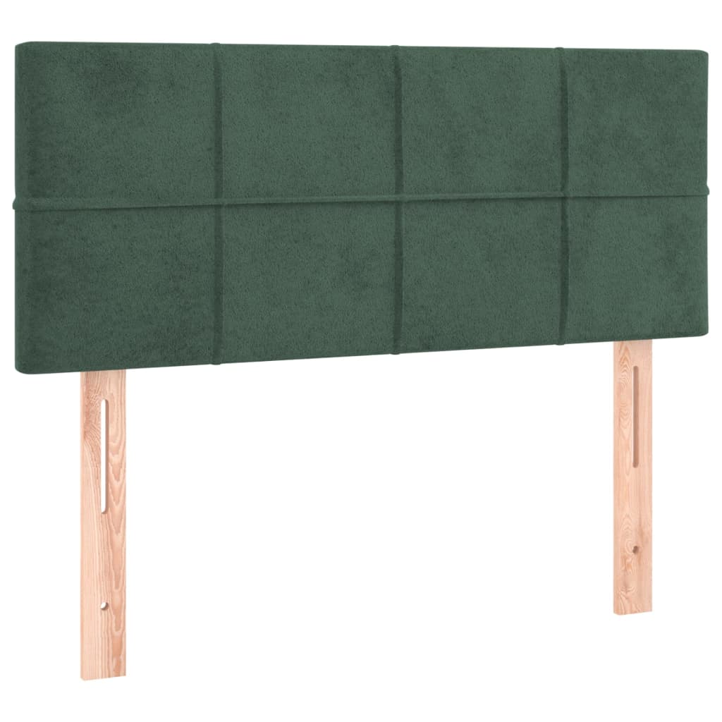 Box Spring Postel S Matrací Samet Tmavě Zelená