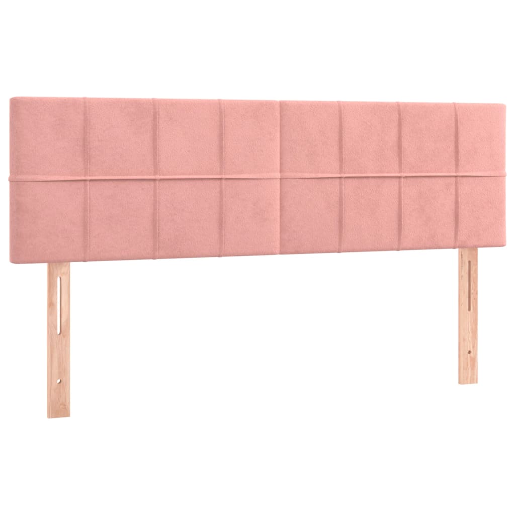 Box Spring Postel S Matrací Samet Růžová