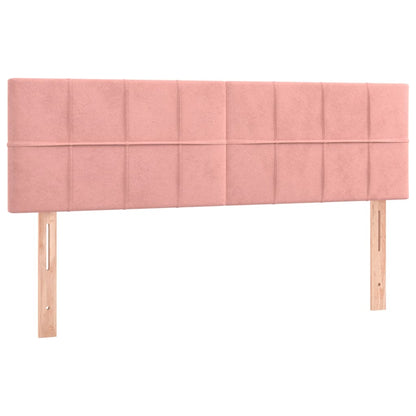 Box Spring Postel S Matrací Samet Růžová