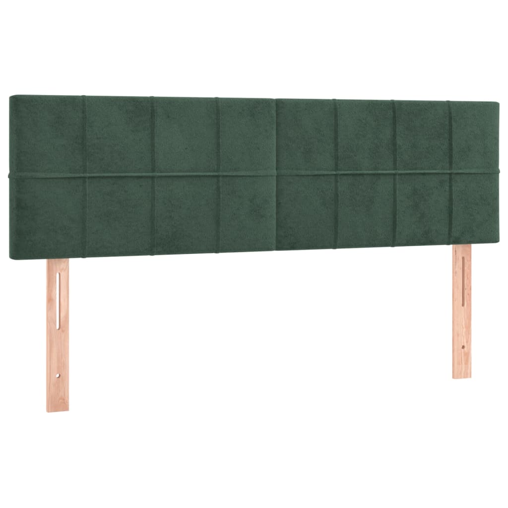 Box Spring Postel S Matrací Samet Tmavě Zelená