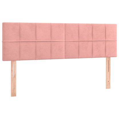 Box Spring Postel S Matrací Samet Růžová