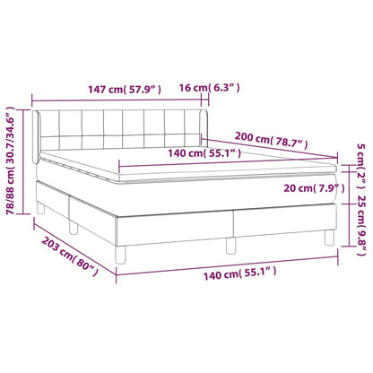 Box Spring Postel S Matrací Samet Růžová