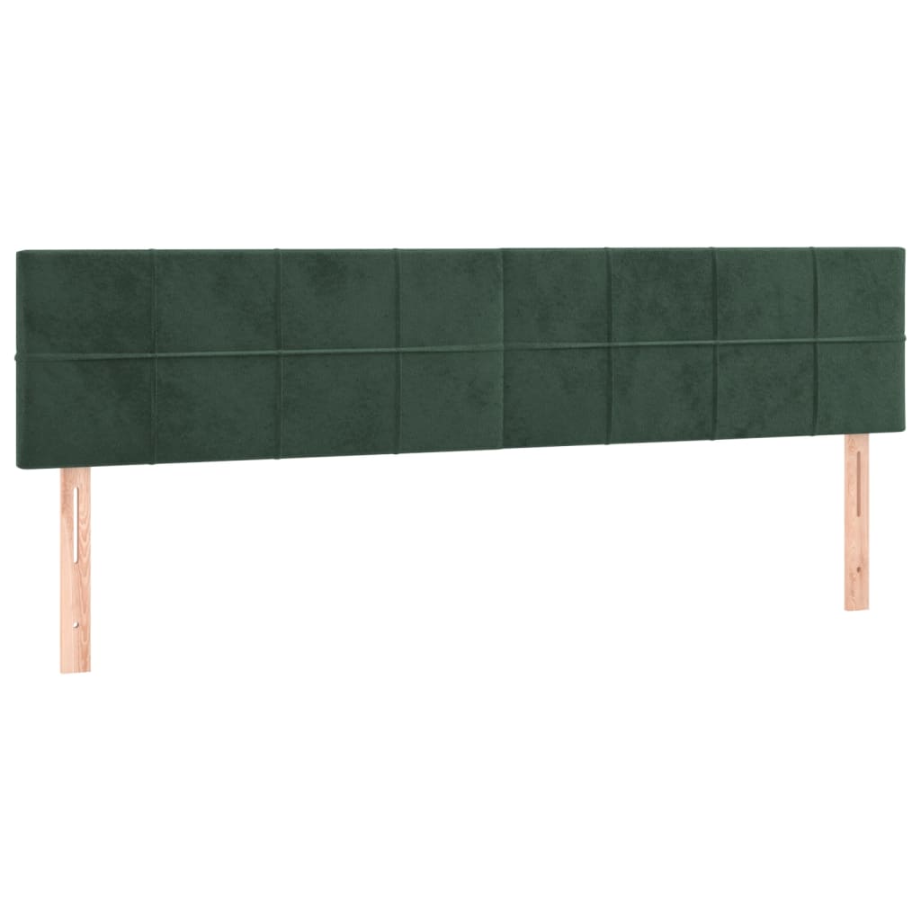Box Spring Postel S Matrací Samet Tmavě Zelená