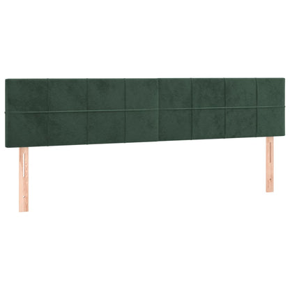 Box Spring Postel S Matrací Samet Tmavě Zelená