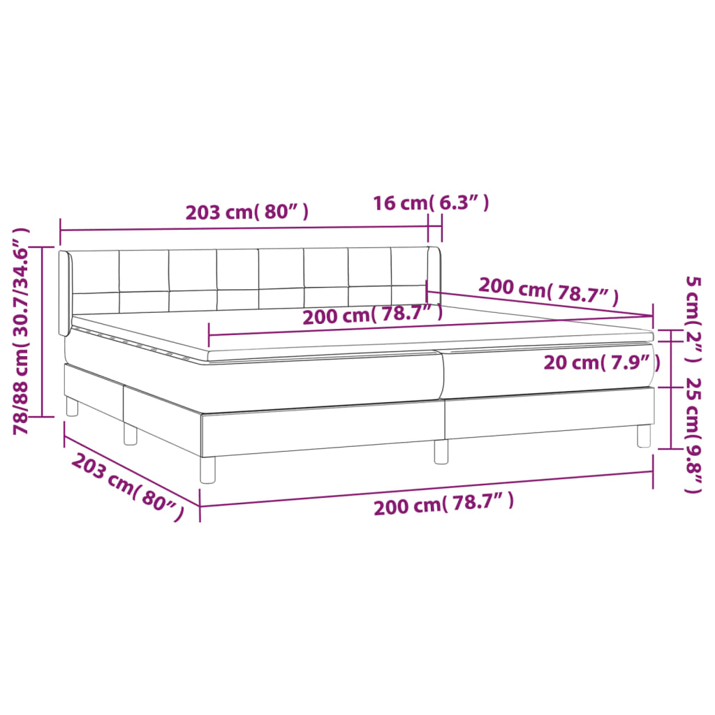 Box Spring Postel S Matrací Samet Světle Šedá