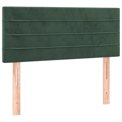 Box Spring Postel S Matrací Samet Tmavě Zelená