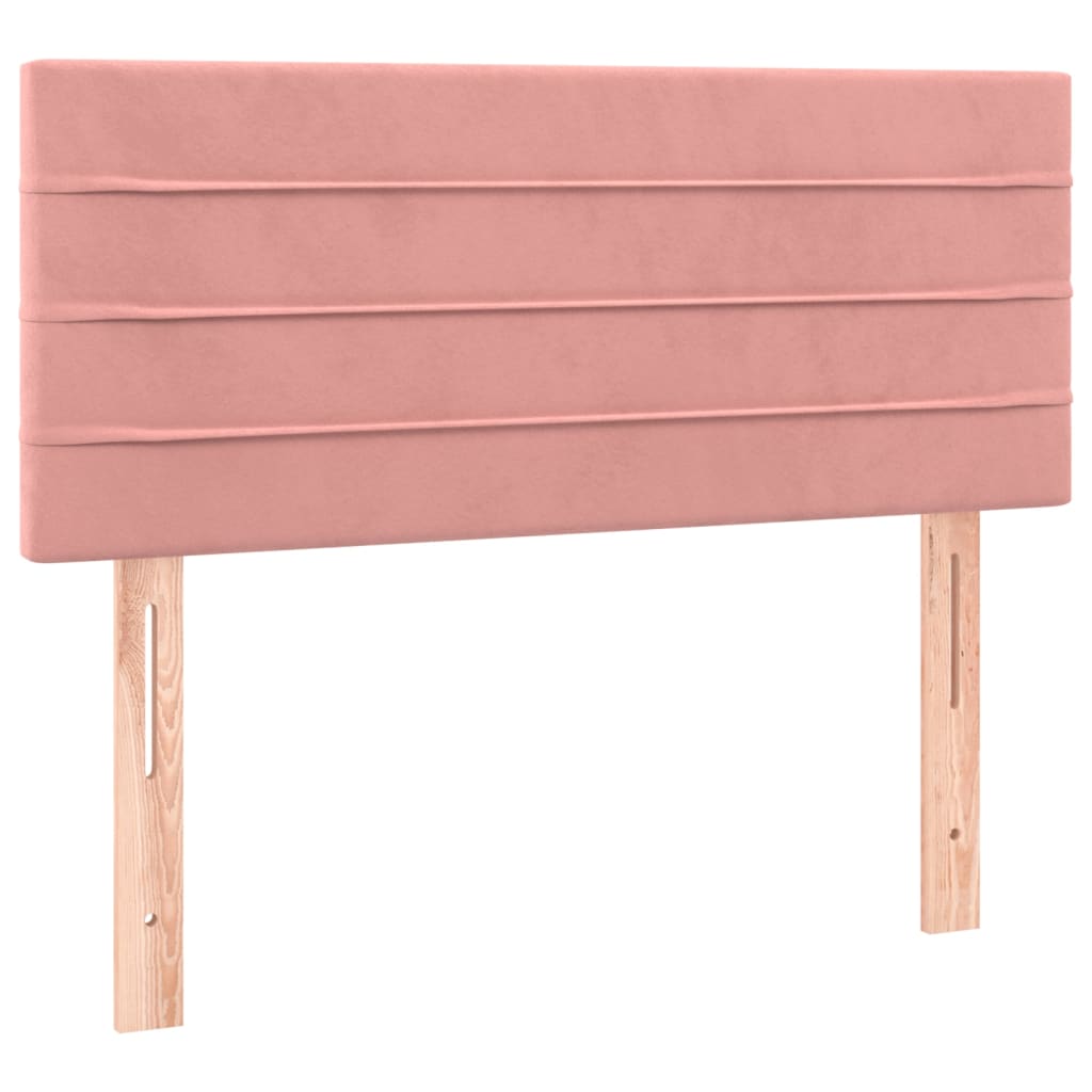 Box Spring Postel S Matrací Samet Růžová