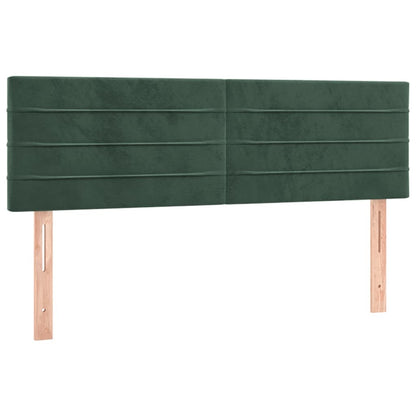 Box Spring Postel S Matrací Samet Tmavě Zelená