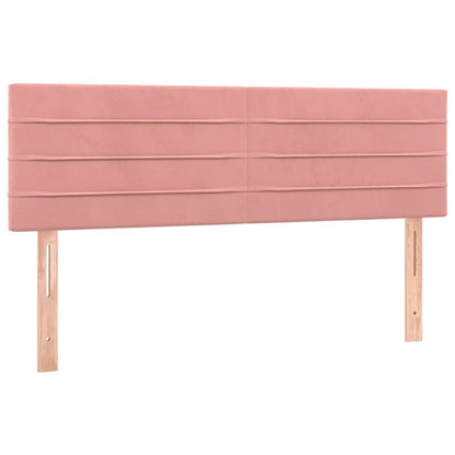 Box Spring Postel S Matrací Samet Růžová