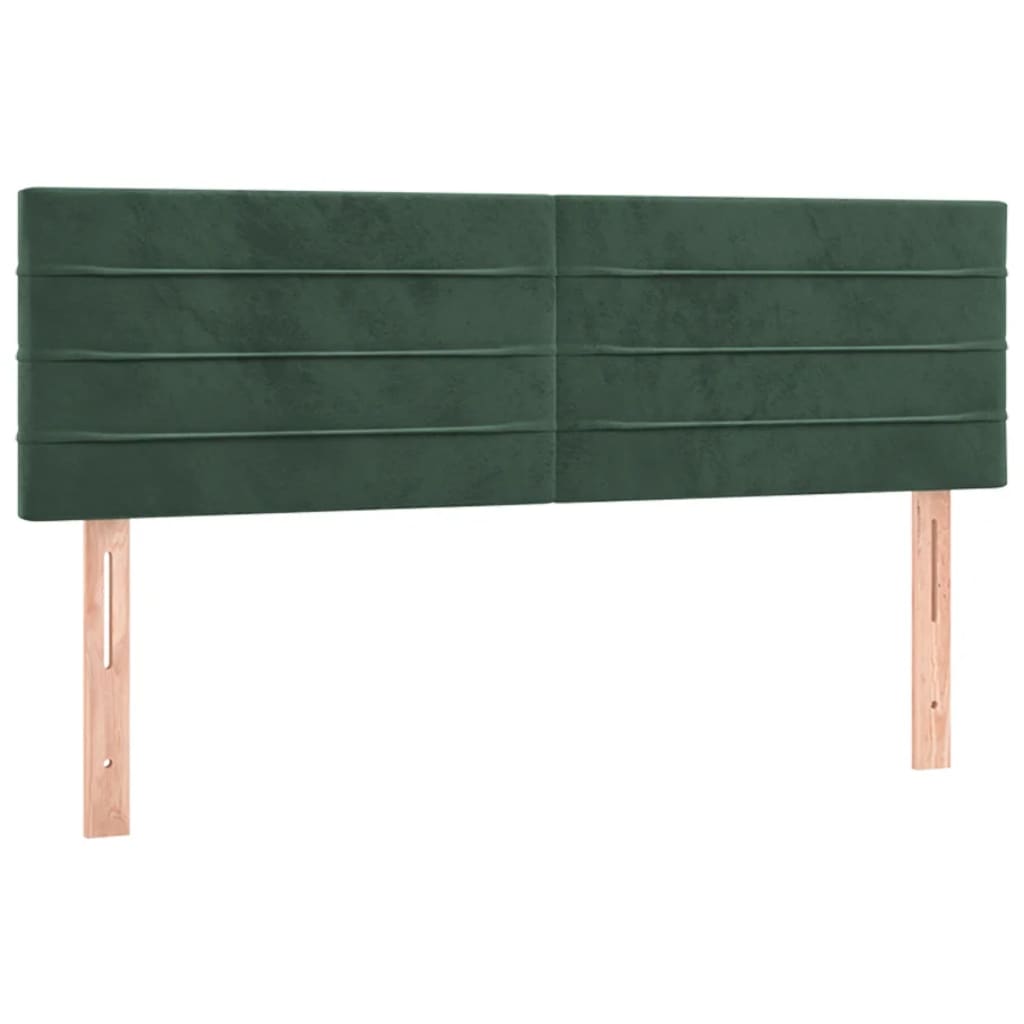 Box Spring Postel S Matrací Samet Tmavě Zelená