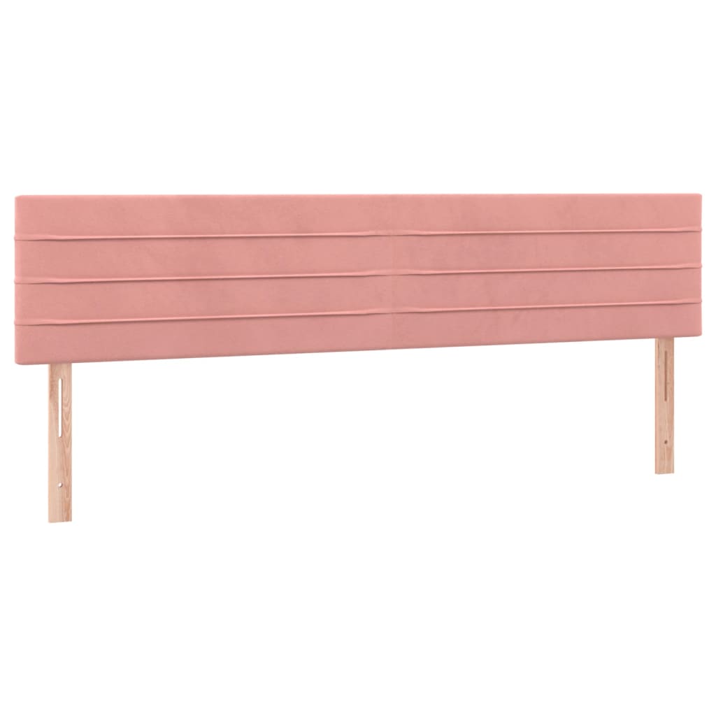 Box Spring Postel S Matrací Samet Růžová