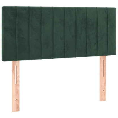 Box Spring Postel S Matrací Samet Tmavě Zelená