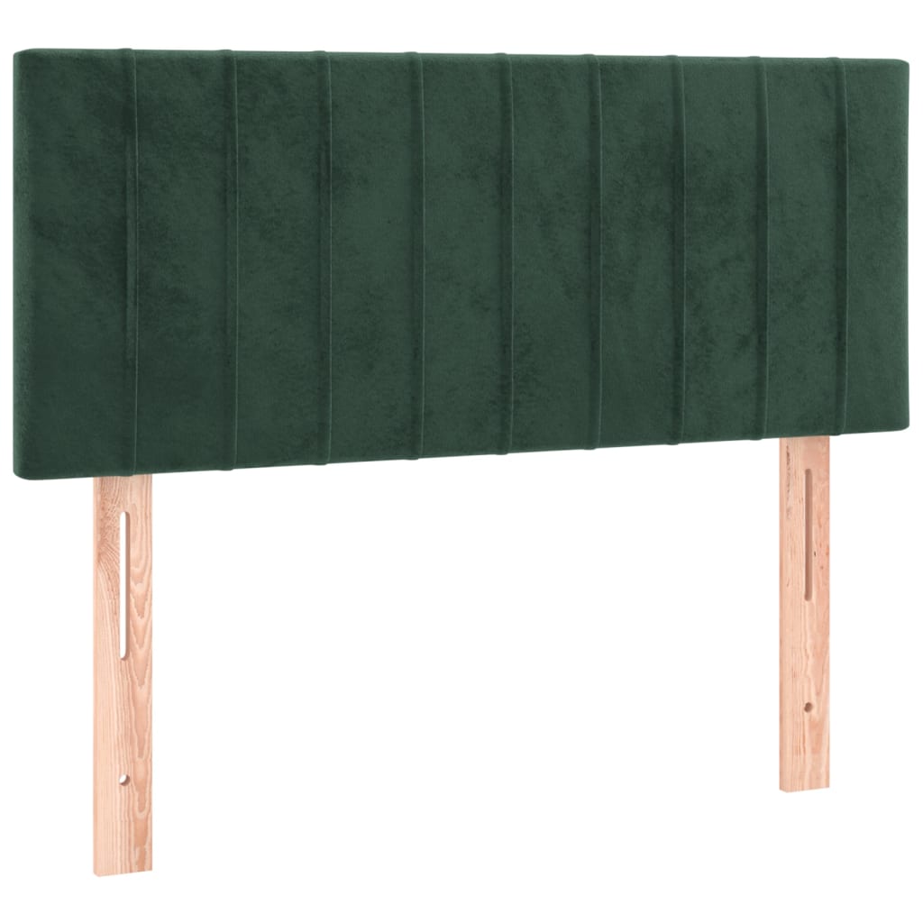 Box Spring Postel S Matrací Samet Tmavě Zelená