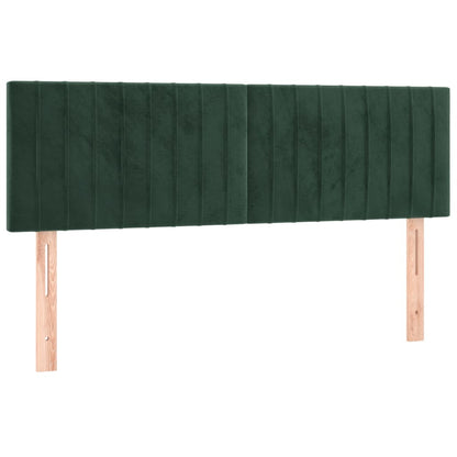 Box Spring Postel S Matrací Samet Tmavě Zelená