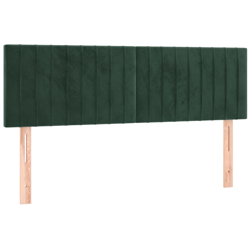 Box Spring Postel S Matrací Samet Tmavě Zelená
