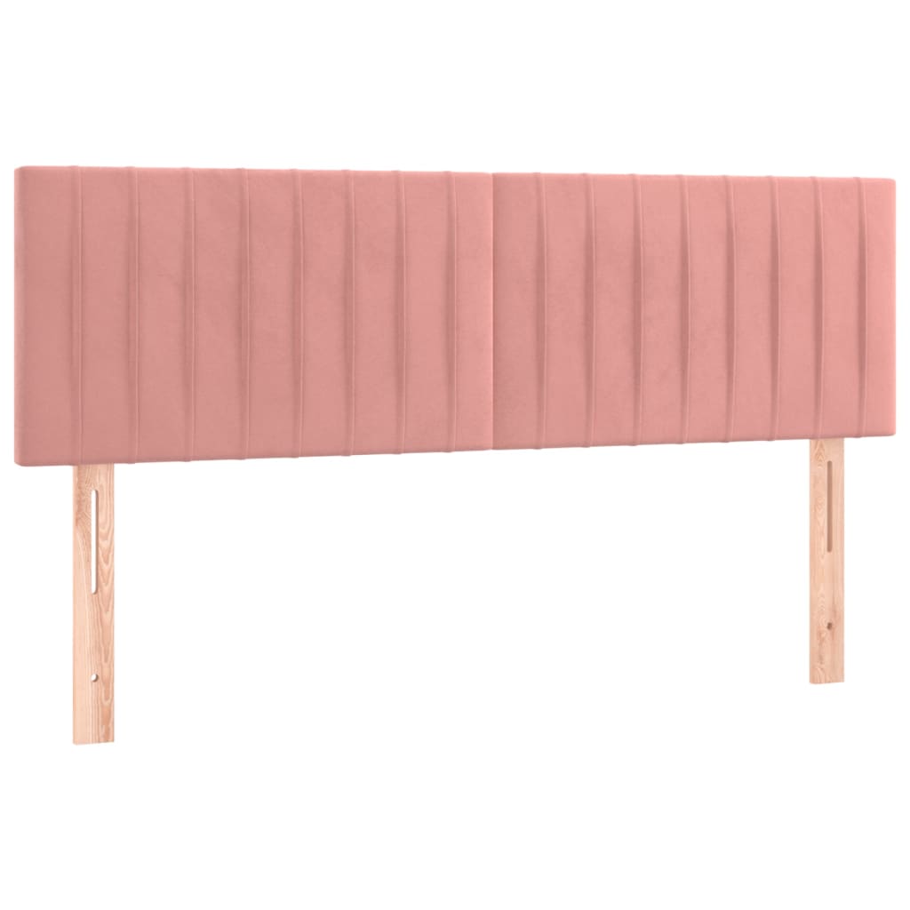Box Spring Postel S Matrací Samet Růžová