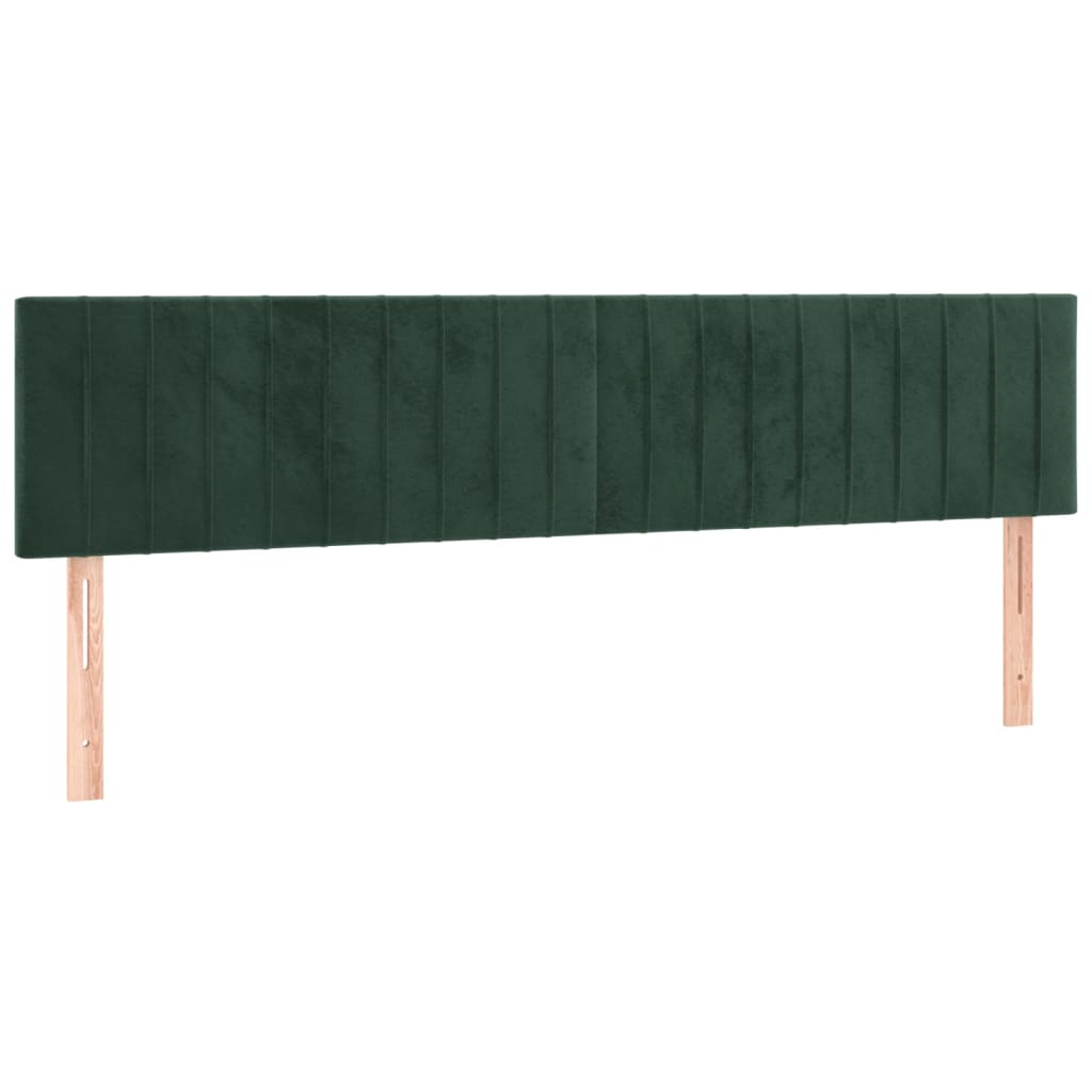 Box Spring Postel S Matrací Samet Tmavě Zelená