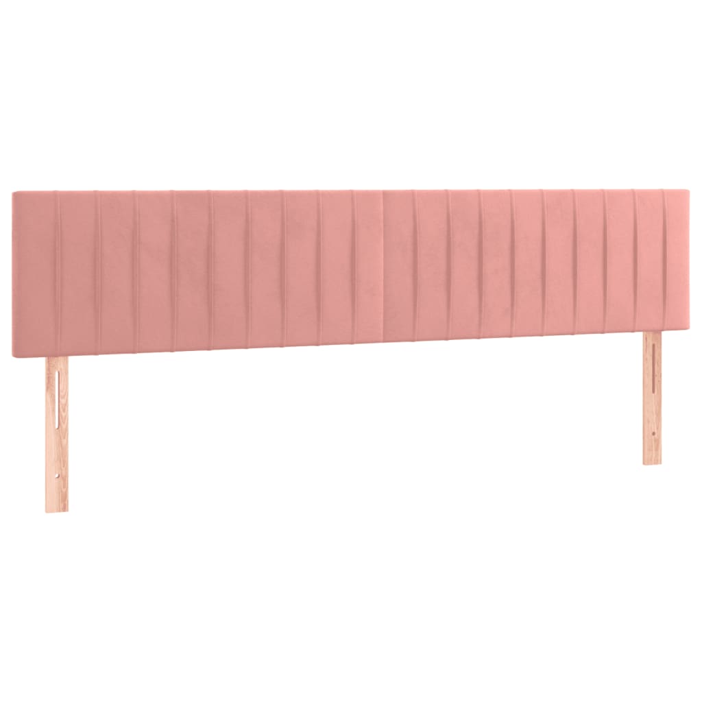 Box Spring Postel S Matrací Samet Růžová