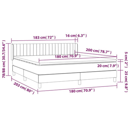 Box Spring Postel S Matrací Černá Samet Černá