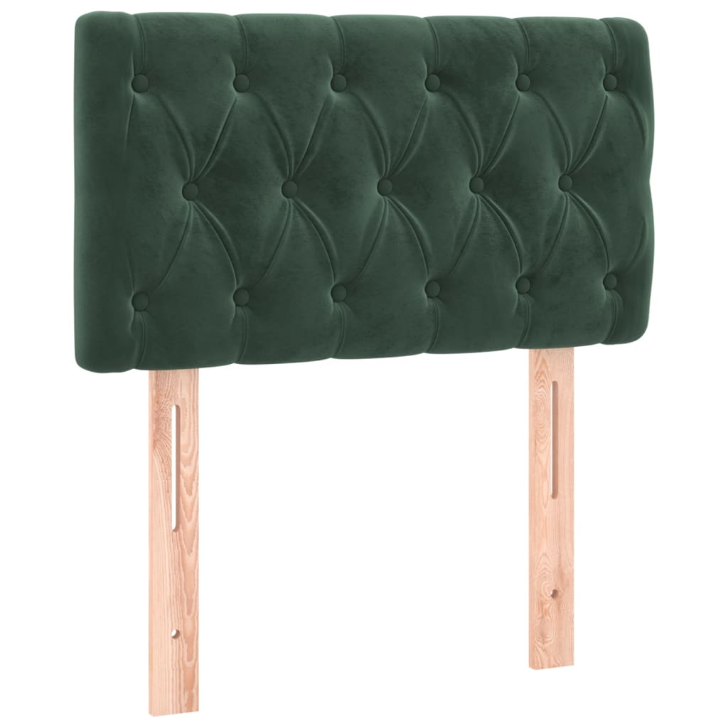 Box Spring Postel S Matrací Samet Tmavě Zelená
