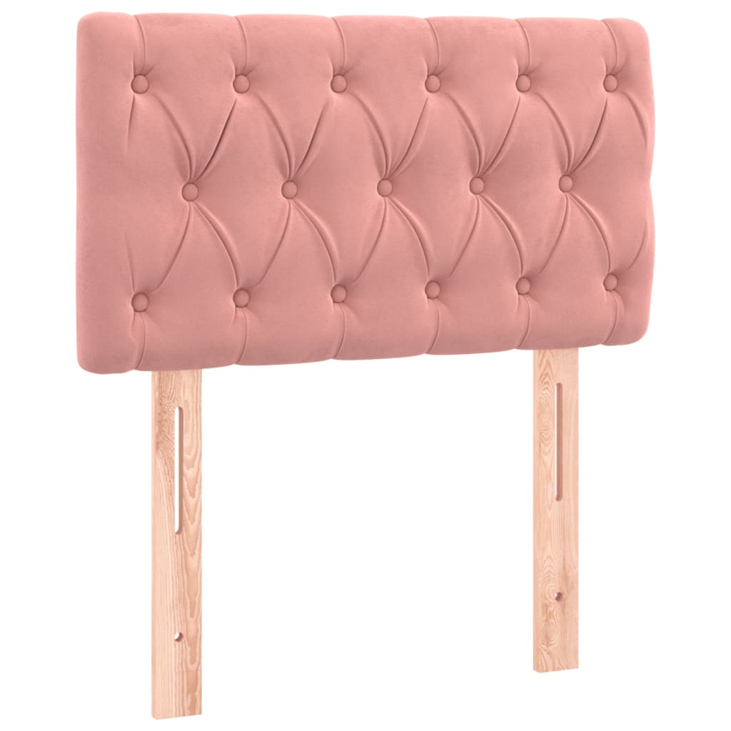 Box Spring Postel S Matrací Samet Růžová