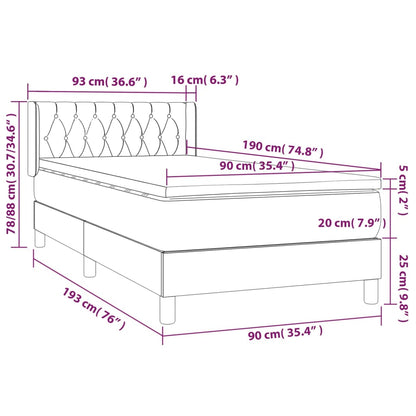 Box Spring Postel S Matrací Samet Tmavě Zelená