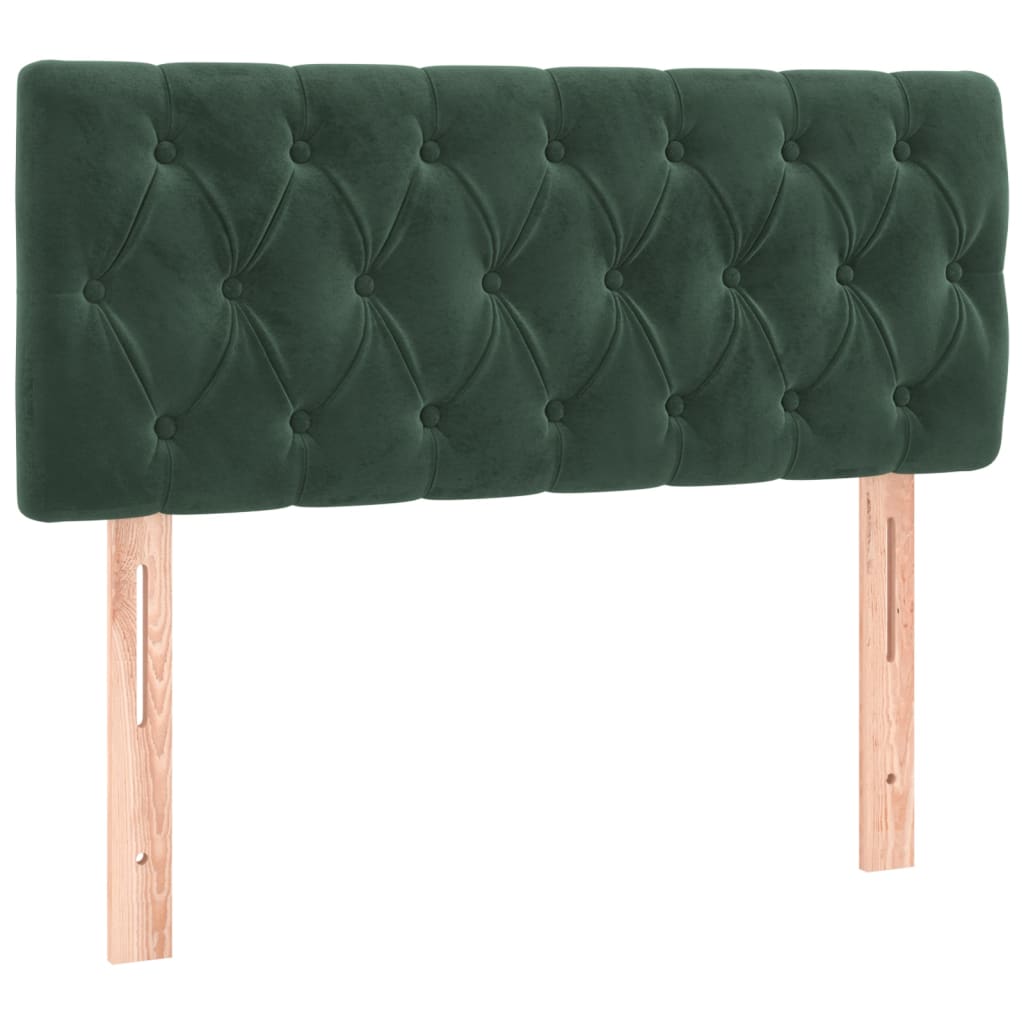 Box Spring Postel S Matrací Samet Tmavě Zelená
