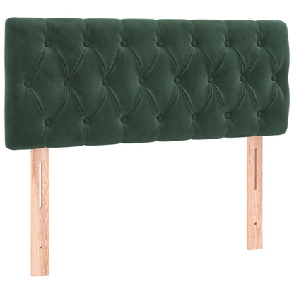 Box Spring Postel S Matrací Samet Tmavě Zelená