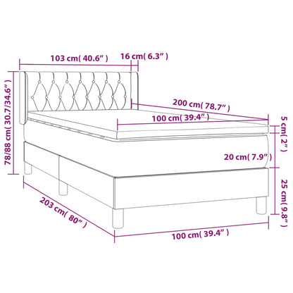 Box Spring Postel S Matrací Samet Tmavě Zelená