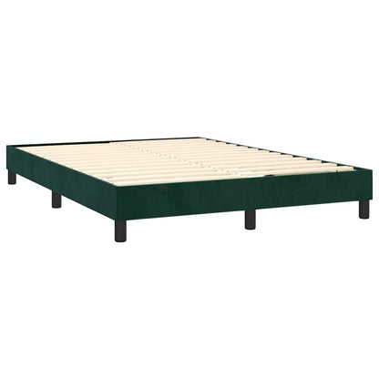 Box Spring Postel S Matrací Samet Tmavě Zelená