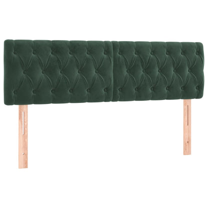 Box Spring Postel S Matrací Samet Tmavě Zelená
