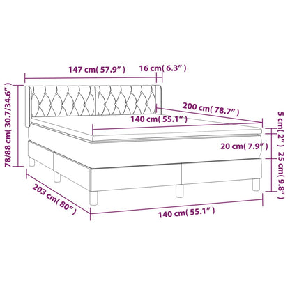 Box Spring Postel S Matrací Černá Samet Černá