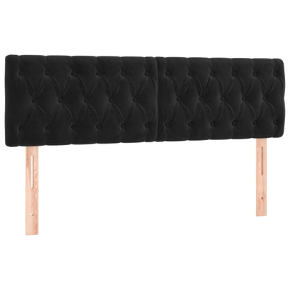 Box Spring Postel S Matrací Černá Samet Černá