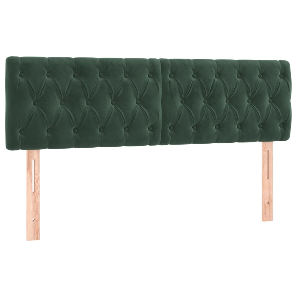 Box Spring Postel S Matrací Samet Tmavě Zelená
