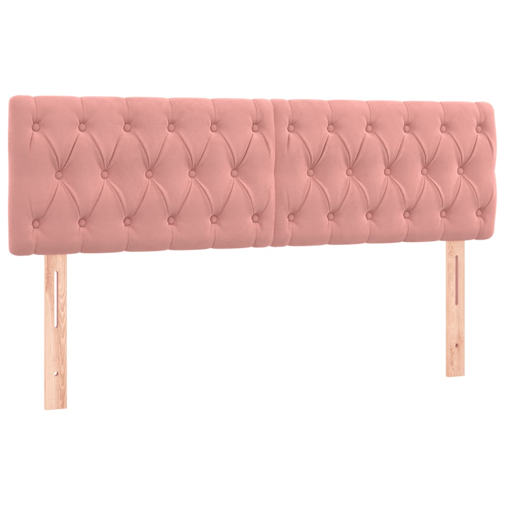 Box Spring Postel S Matrací Samet Růžová