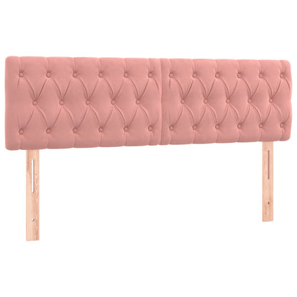 Box Spring Postel S Matrací Samet Růžová