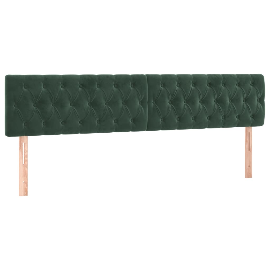 Box Spring Postel S Matrací Samet Tmavě Zelená