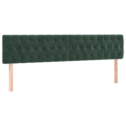 Box Spring Postel S Matrací Samet Tmavě Zelená