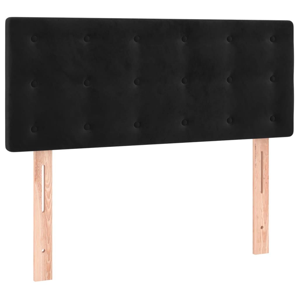 Box Spring Postel S Matrací Černá Samet Černá