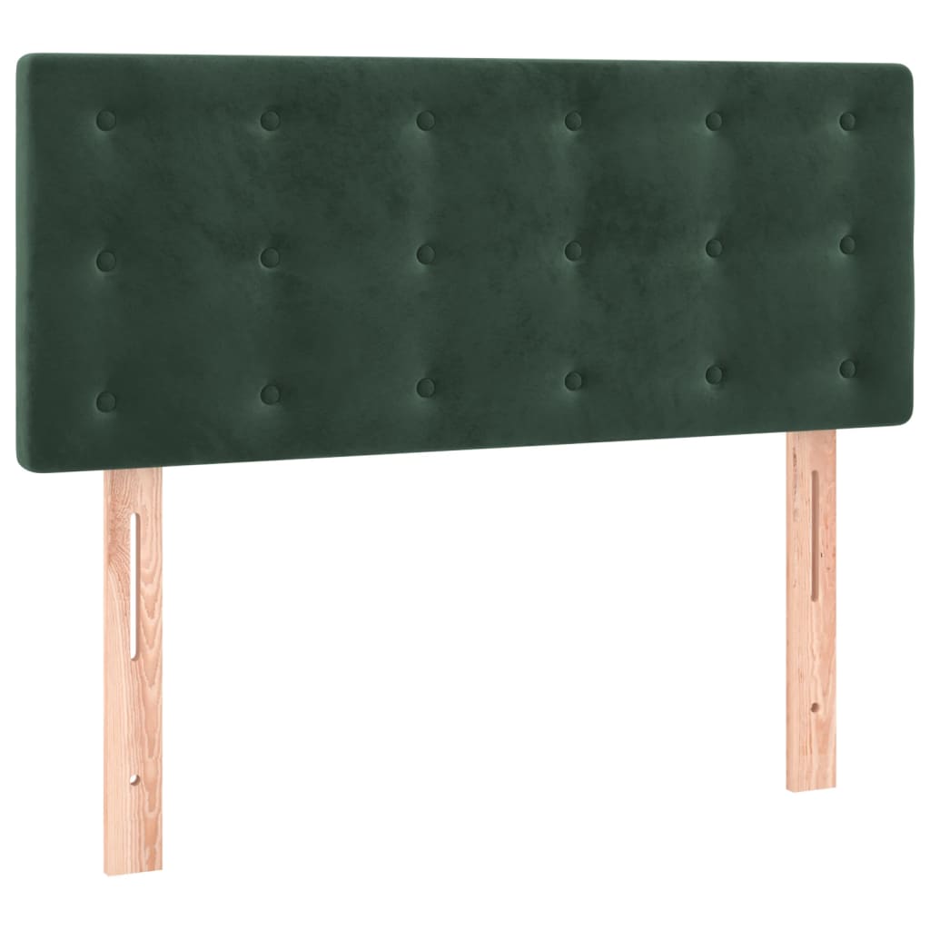 Box Spring Postel S Matrací Samet Tmavě Zelená