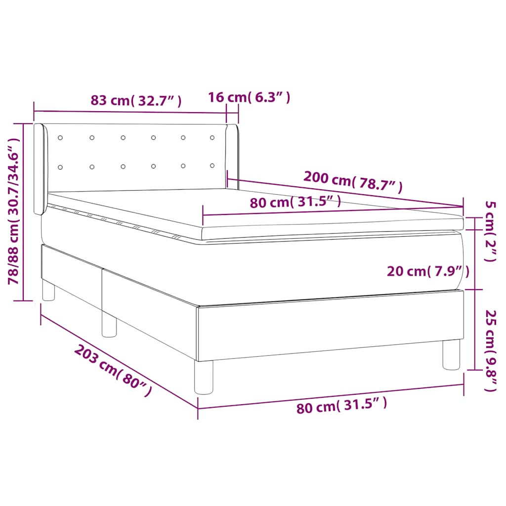 Box Spring Postel S Matrací Samet Tmavě Zelená