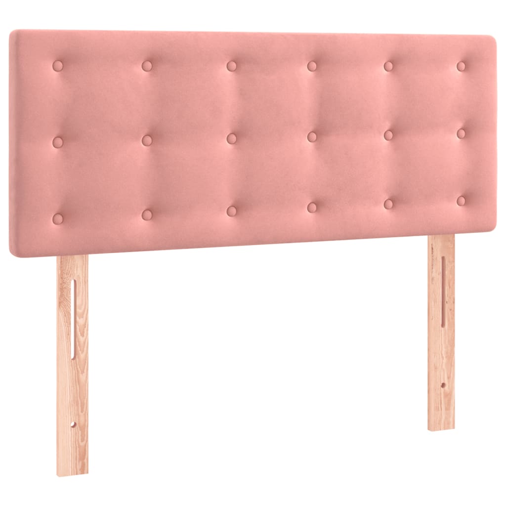 Box Spring Postel S Matrací Samet Růžová