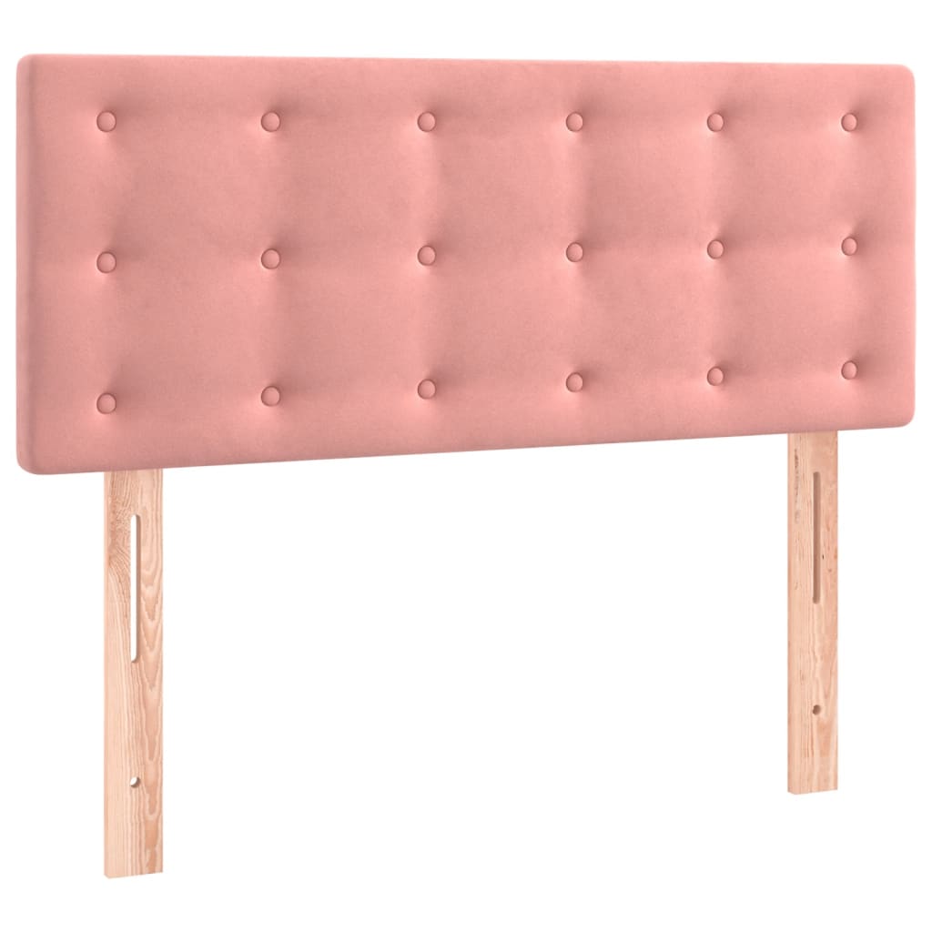Box Spring Postel S Matrací Samet Růžová
