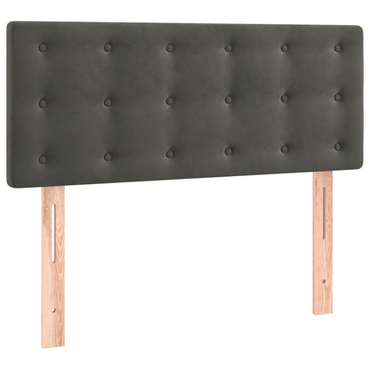 Box Spring Postel S Matrací Samet Tmavě Šedá